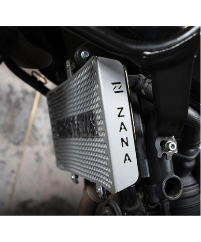 Zana Radiator Guard With Logo Aluminium Silver For Himalayan 45 - ZI-8449