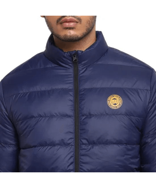 Royal Enfield Down Quilted Jacket - Navy Blue
