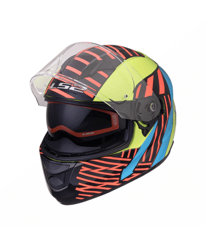 LS2 FF320 Stream Evo Darkness With Pinlock Helmet - Gloss Hi-Vis Yellow Blue