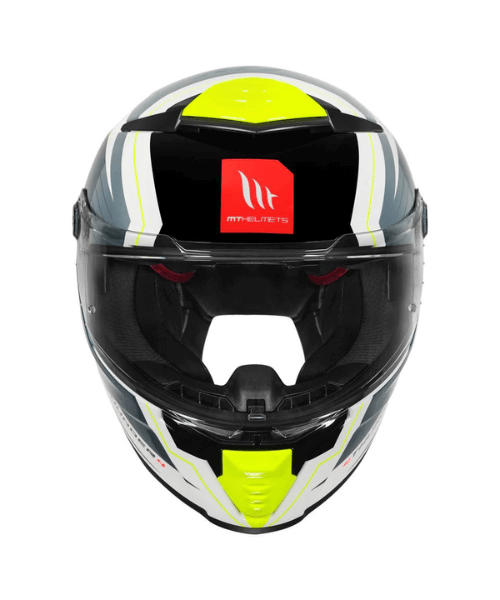 MT Thunder 4 Pental Helmet - Fluorescent Yellow Blue