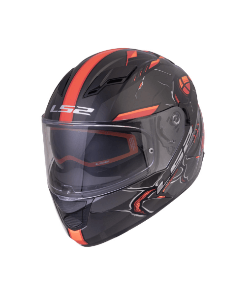 LS2 FF320 Stream Evo Zuko With Pinlock Helmet - Gloss Black Hi-Viz Orange