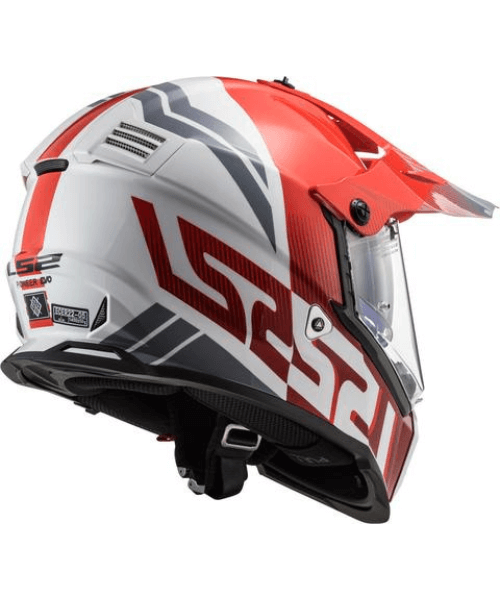 LS2 MX436 Pioneer Evo Evolve Dual Sport Helmet - Matt Red White