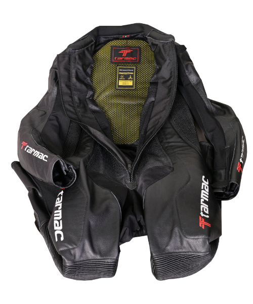 Tarmac Venom Leather 1pc Racing Suit - Black