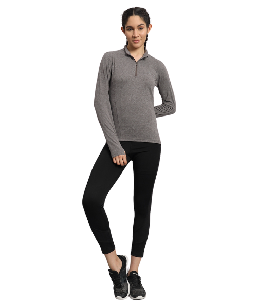 Reccy Women's Nomadic Full Sleeves T Shirt - Pebble