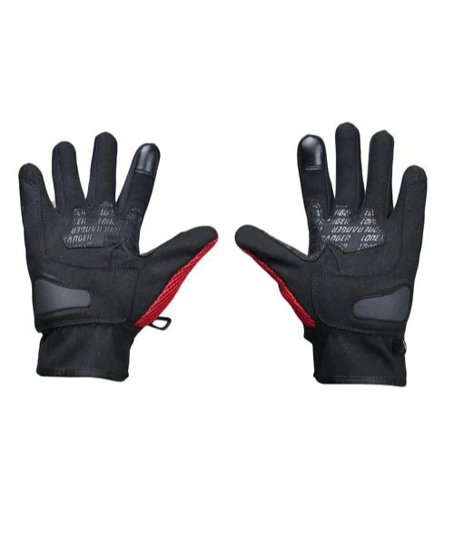 Lone Ranger AirX Biker Riding Gloves - Red Black