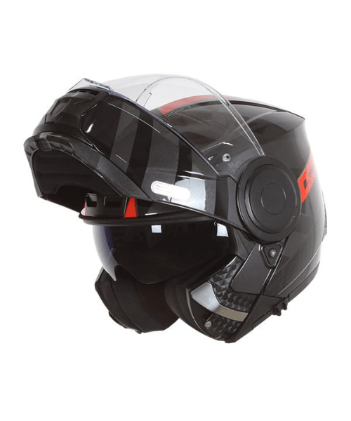 LS2 FF902 Scope Hamr Helmet - Gloss Black Titanium Red