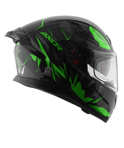 AXOR Apex Hunter D/V Helmet - Gloss Black Neon Green