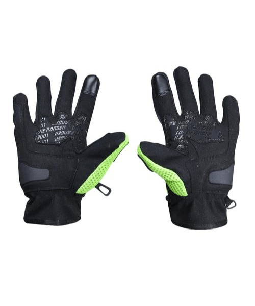 Lone Ranger AirX Biker Riding Gloves - Neon Green Black