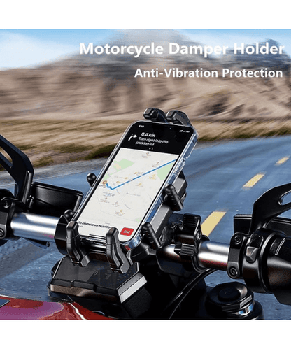 Yellowfin Anti-Shake Motorcycle Mobile Damper Holder Bike Mount without Charger - M26-C1 Pro Handlebar