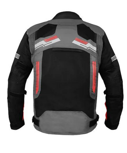 BBG Marshal Motorcycle Riding Jacket with Rain and Thermal Liner - Red