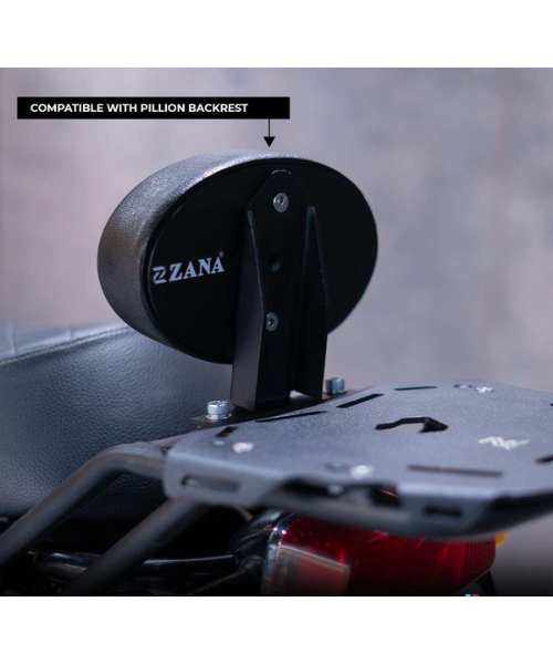 Zana Top Rack (T-2) With Aluminium Plate Compatible With Pillion Backrest For GT & Interceptor 650 - ZI-8018