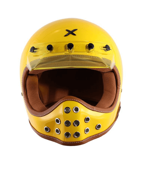 Axor Retro Moto-X Helmet - Yellow