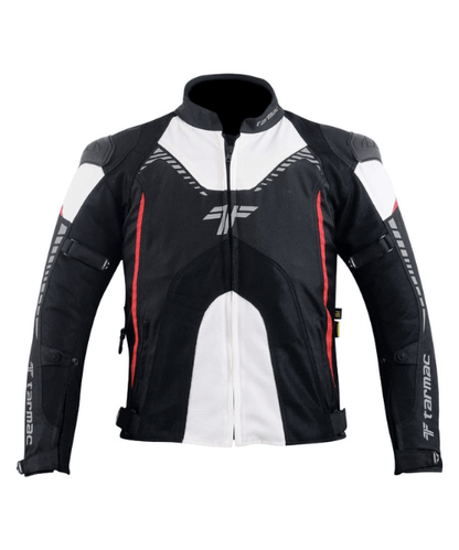 Tarmac Corsa Riding Jacket with Level 2 SAFE TECH protectors - Black White Red