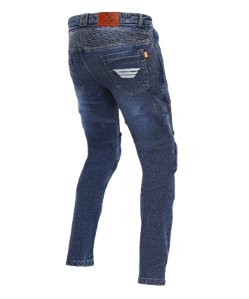 Bikeratti Steam Pro Motorcycling Denim Jeans with Kevlar and D3O Armour - Blue