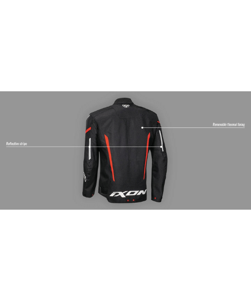 Ixon Striker Riding jacket - Black White Red