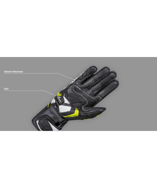 Ixon RS Circuit R Riding Gloves - Black White Bright Yellow