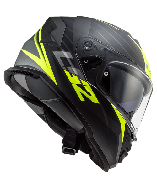 LS2 FF800 Storm Nerve Helmet - Matt Black Hi-Viz Yellow