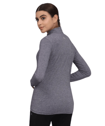 Reccy Women's Nomadic Full Sleeves T Shirt - Purple Gray