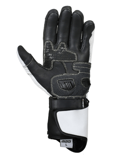 BBG Racer Riding Gloves - White