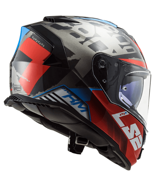 LS2 FF800 Storm Sprinter Helmet - Black Red Titanium