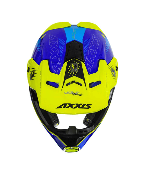 Axxis Wolf Star Track Helmet - Fluorescent Yellow