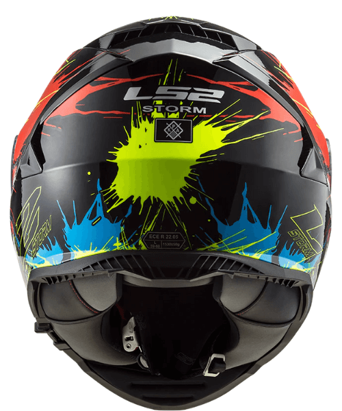 LS2 FF800 Storm Helmet - Drop Gloss Black Yellow Red