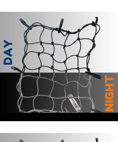 Mototech Reflective Flexi Hook Bungee Net - 15"x12"