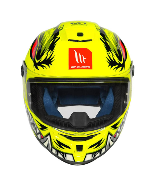 MT Hummer B Lycan Helmet - Gloss Fluorescent Yellow Orange