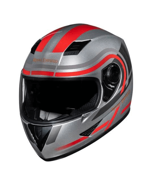 Royal Enfield Stunner Helmet Dual Visor - Gloss Silver