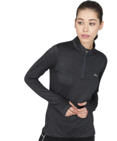Reccy Women’s Nomadic Full Sleeves T Shirt - Dark Gray