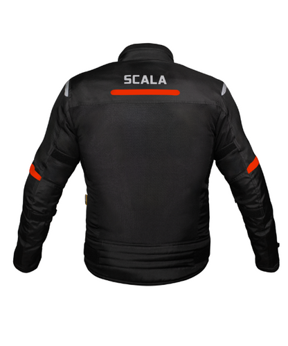 Scala Blaze Riding Jacket - Black Red