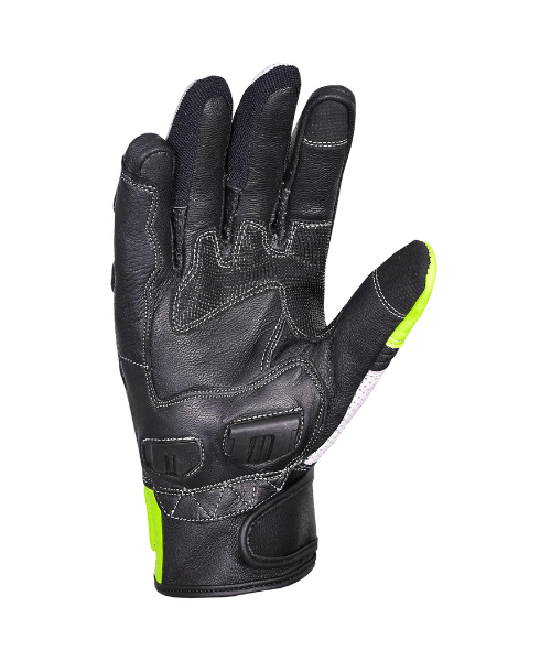 Tarmac Swift Motorcycle Riding Gloves - Black White Fluorescent