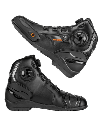 Mototech Asphalt v3 Short Riding Boots - with Moz Lacing System