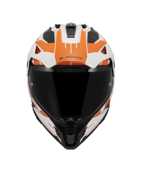 LS2 MX436 Pioneer II Dual Sport Helmet ECE 22.06 - Namib White Orange