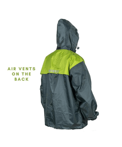 Mototech Hurricane Air TourPro Waterproof Rain Overjacket - Grey Green