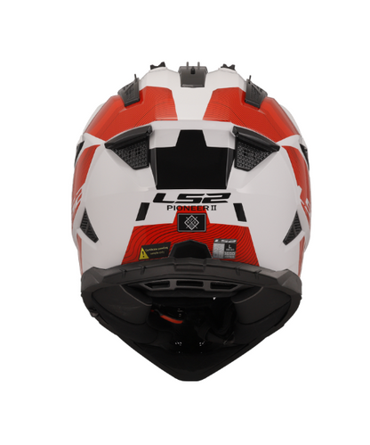 LS2 MX436 Pioneer II Dual Sport Helmet ECE 22.06 - Hill White Red