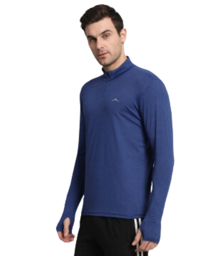 Reccy Men’s Nomadic Full Sleeves T Shirt - Midnight Blue