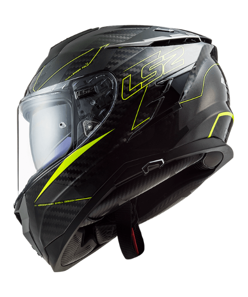 LS2 FF327 Challenger CT2 Fold Gloss Hi-Viz Helmet - Yellow