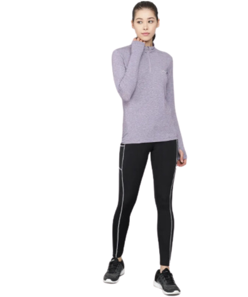 Reccy Women’s Nomadic Full Sleeves T Shirt - Purple Heather
