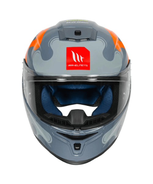 MT Hummer Liquer Helmet - Gloss Fluorescent Orange