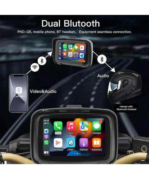 Fahren Motorcycle GPS CarPlay Android Auto Screen - Quick Release - Q1