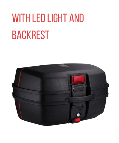 JDR 32 Litres Top Box with LED Light and Backrest