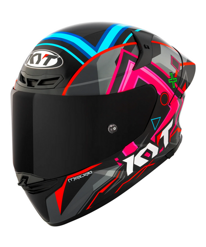 KYT TT-Revo Ratthapark Play Replica Helmet - Gloss Black Pink Green