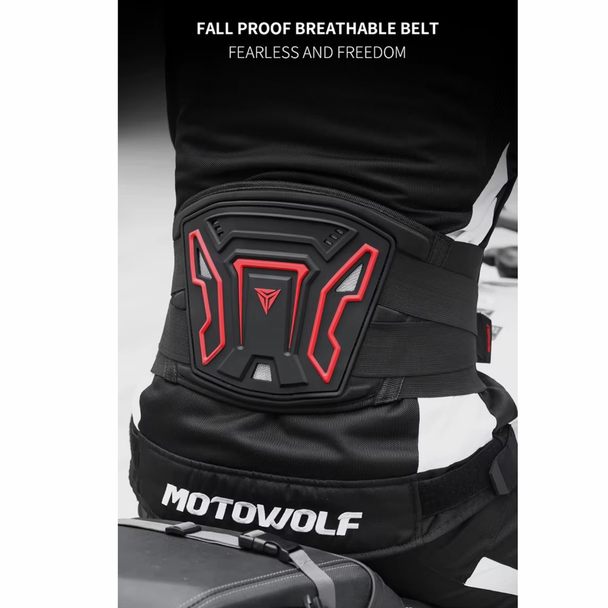 Motowolf Riding Waist Protector - MDL1028 - Red - Motowolf