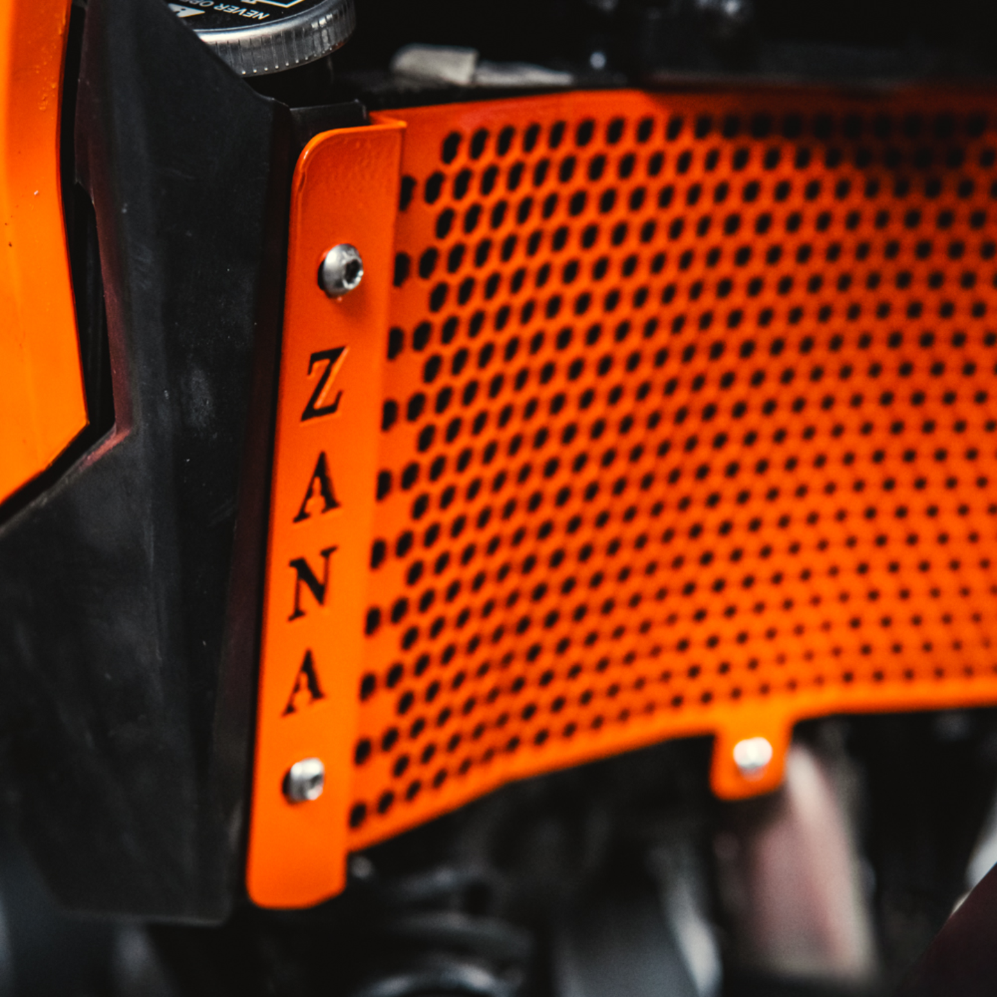 Zana KTM Enduro 390 / KTM ADV 390 (2025) Radiator Guard Honeycomb - Orange - ZI-8576