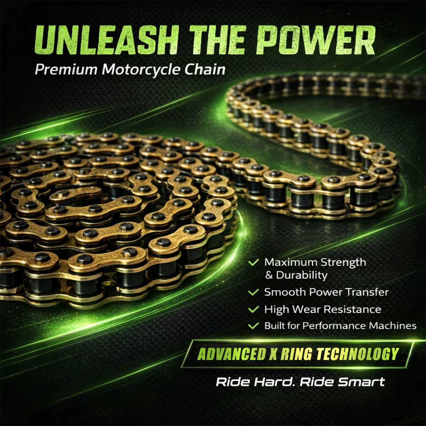 Crank1 Kawasaki Z800 (2013-2018) 520 Pitch ZVM-X 114L Chain - Gold