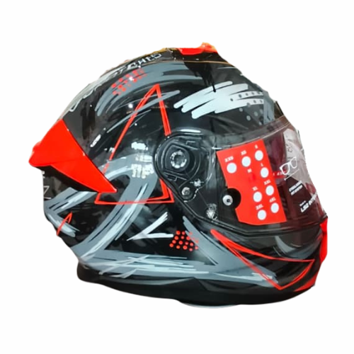LS2 FF320 Stream II Scratches 06 Helmet - Black Red