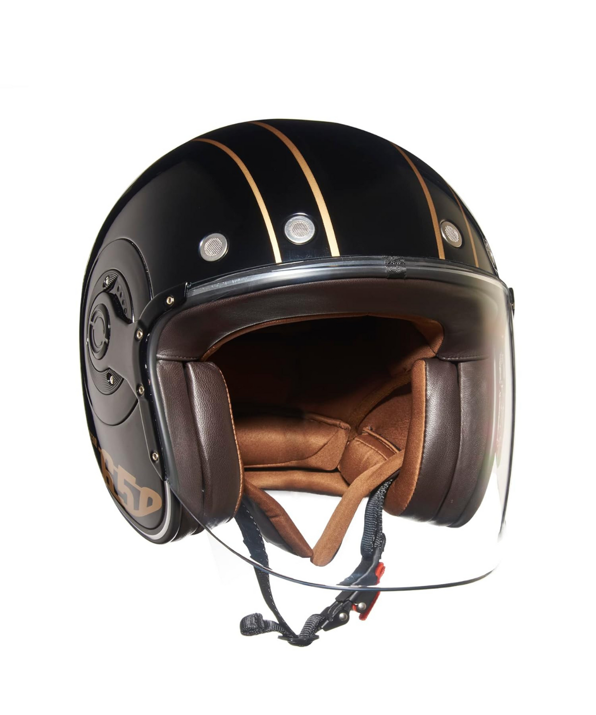 Royal Enfield Super Meteor 650 Spirit Gold Helmet - Gloss Black - Royal Enfield