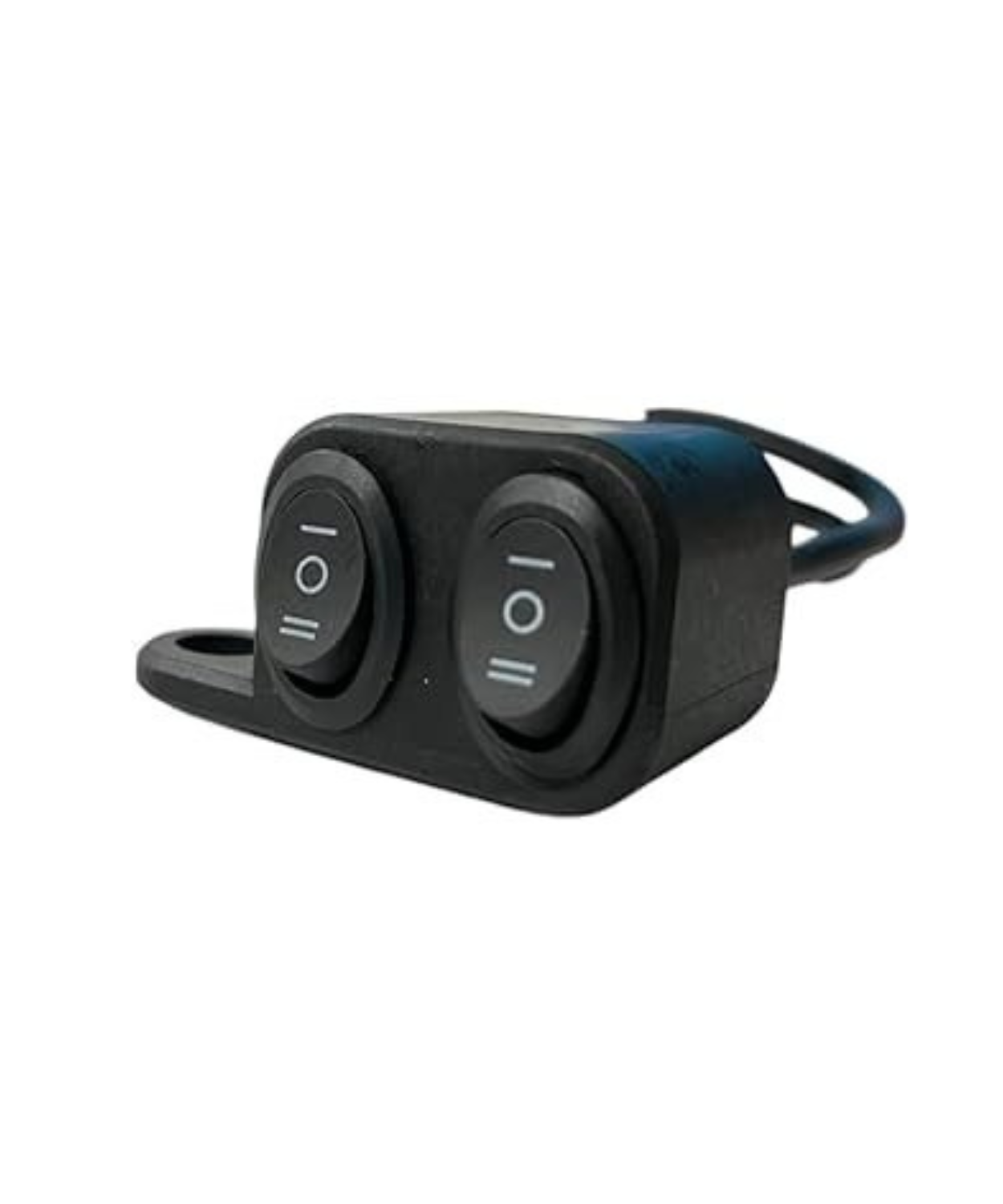 HJG Dual Colour Aux Light Double Switch - Black