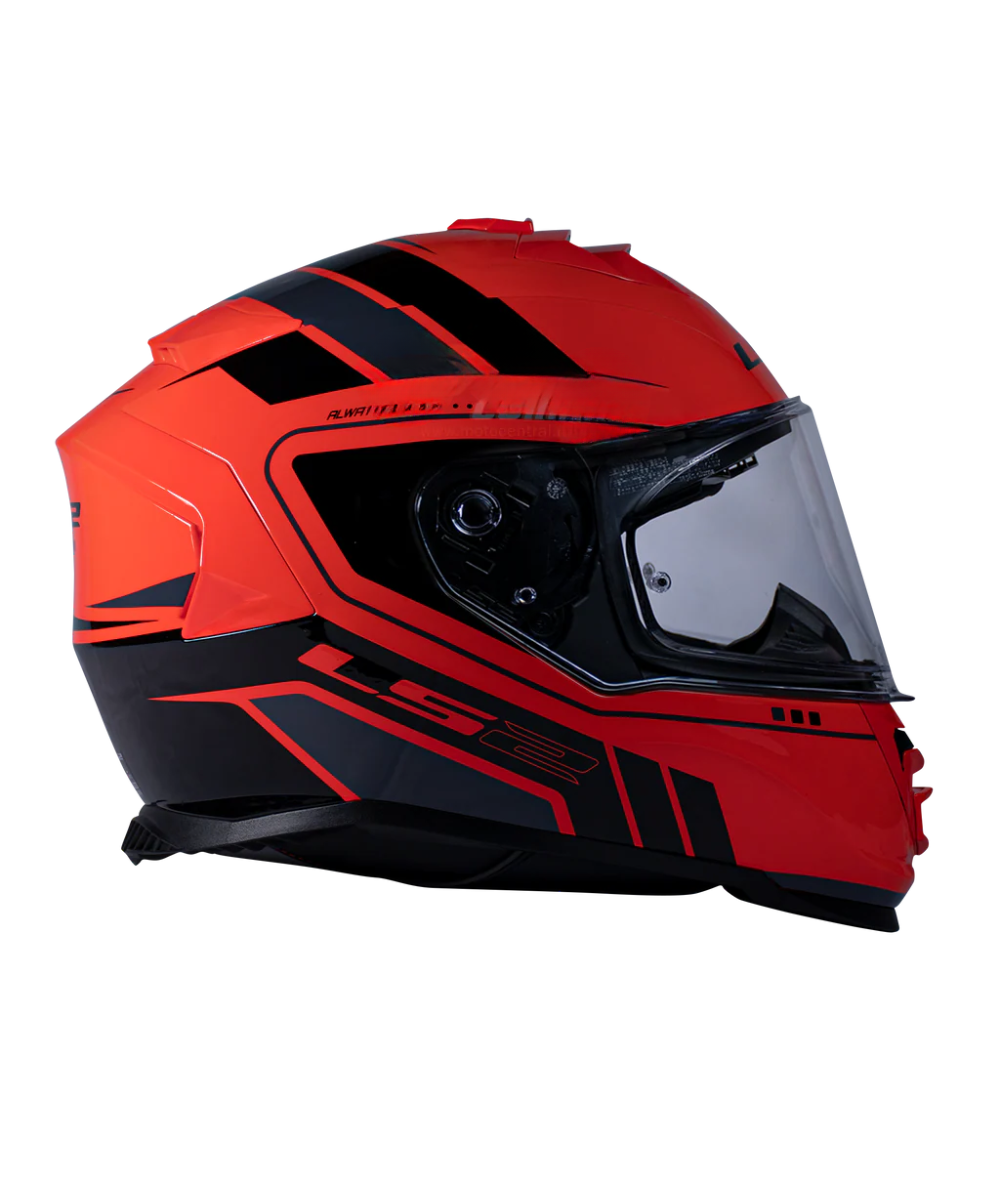 LS2 FF800 Storm II Fist Helmet - Gloss Hi Viz Orange Black - LS2